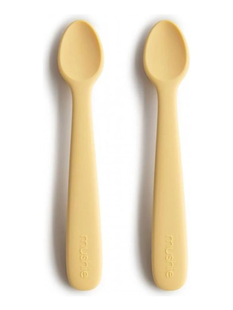 Lot de 2 cuillères silicone Jaune Mushie Jaune poussin