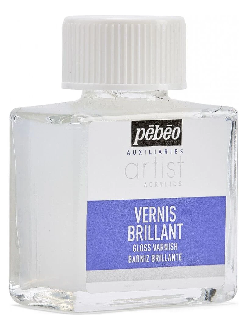 Vernis brillant et transparent pour peinture   75 ml   N/A