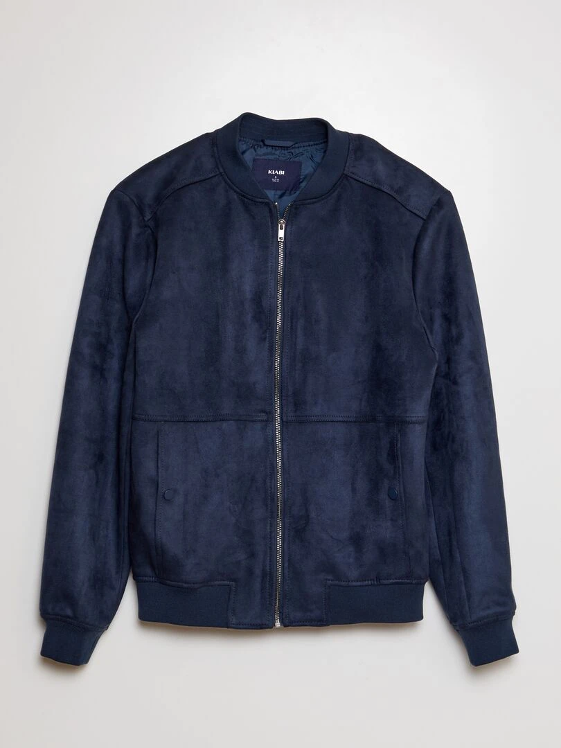 Blouson en suédine Bleu