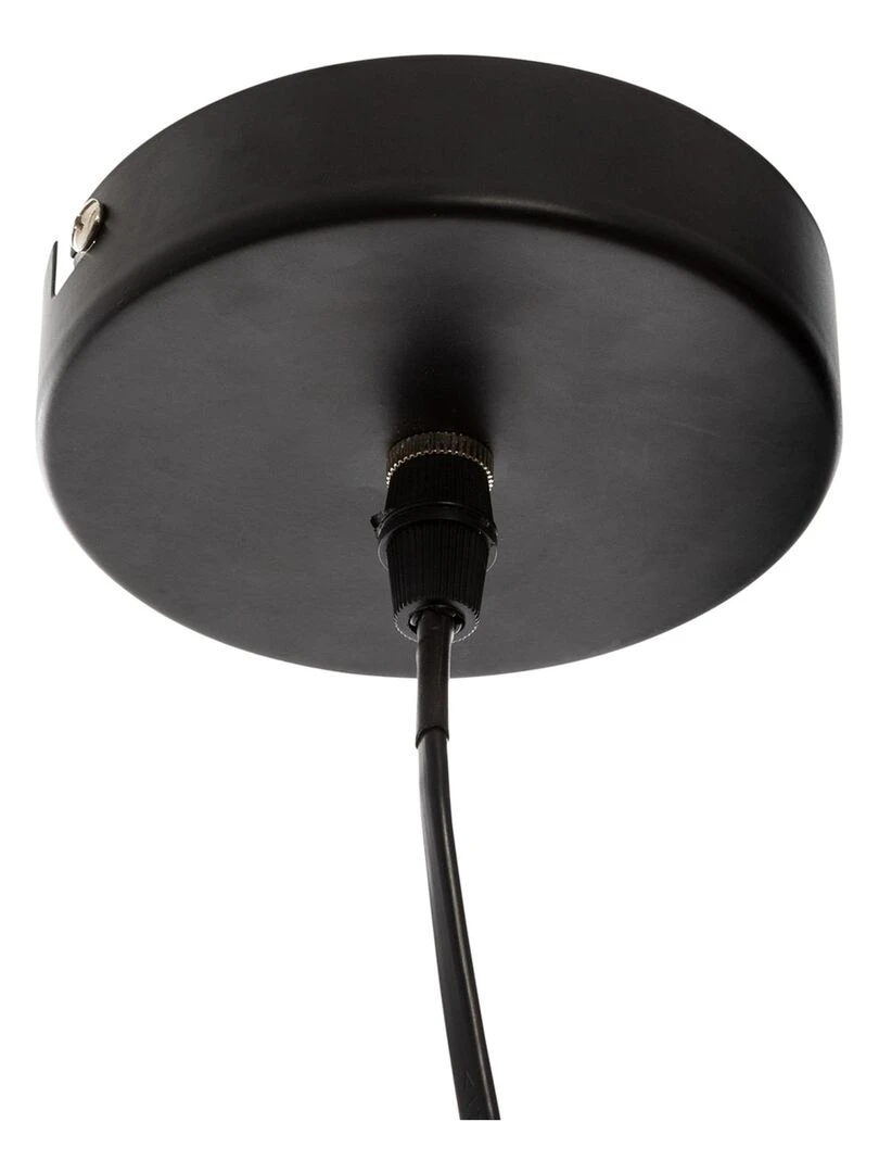 Suspension design en métal et raphia   Noir