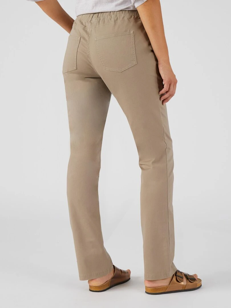 Pantalon gabardine extensible   Damart   Marron