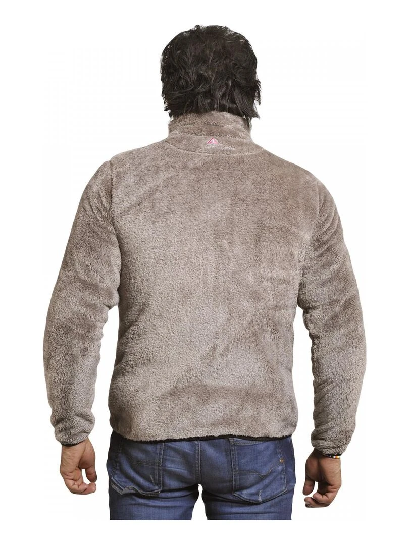 Blouson polaire homme CARIAN PEAK MOUNTAIN Gris taupe