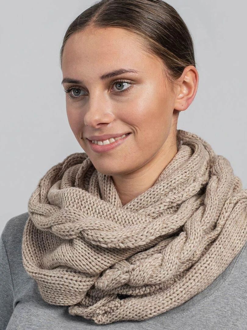 Snood Moyna Fabriqué en Europe Beige