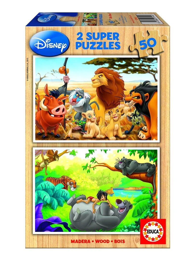 Puzzle 2 x 50 pièces Mes amis animaux N/A