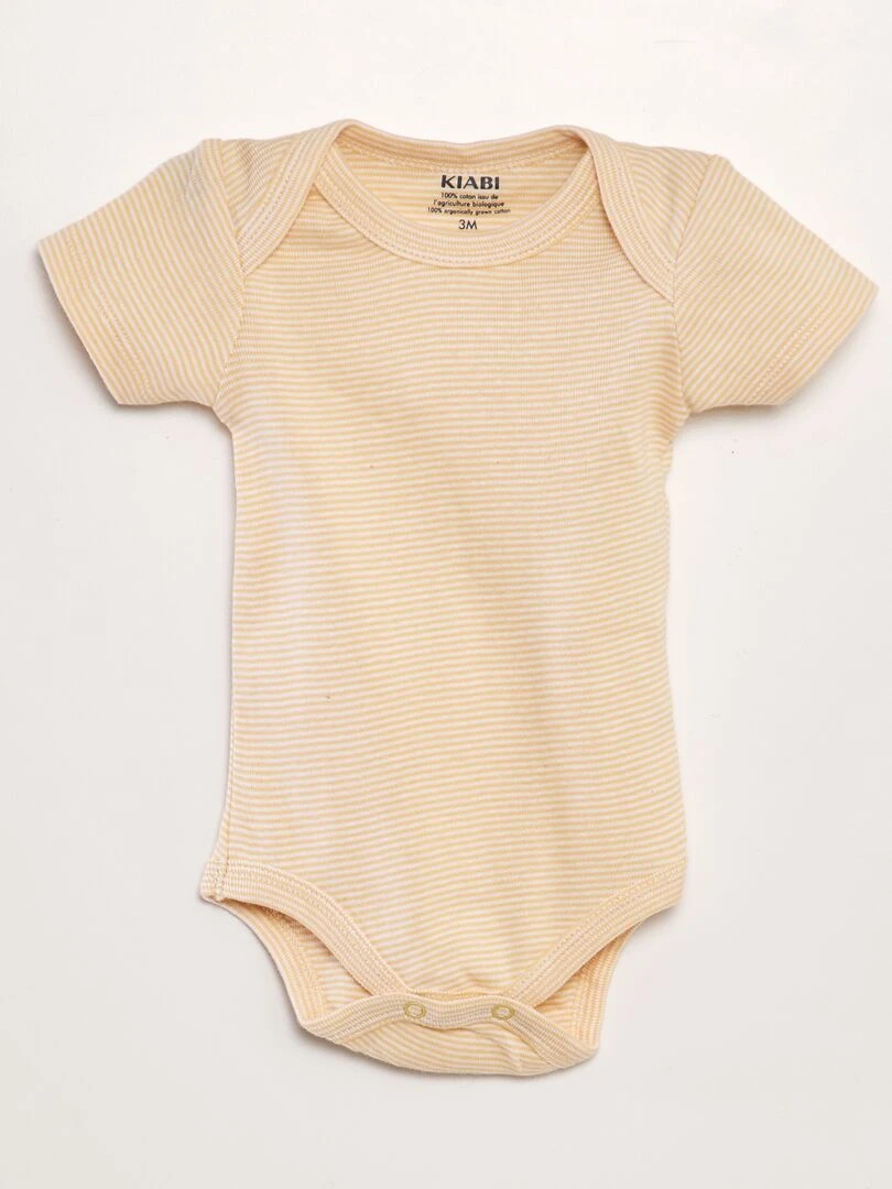 Lot de 3 bodies   Blanc/gris/jaune