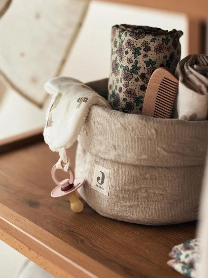Panier de rangement Soft Waves Nougat (14 x 18 cm) Beige