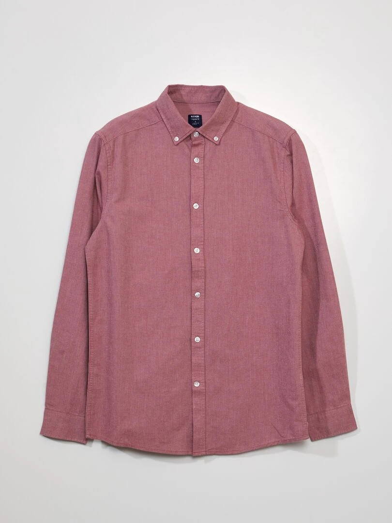 Chemise en coton oxford Rouge