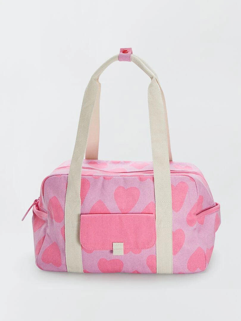 Sac de week end imprimé Rose