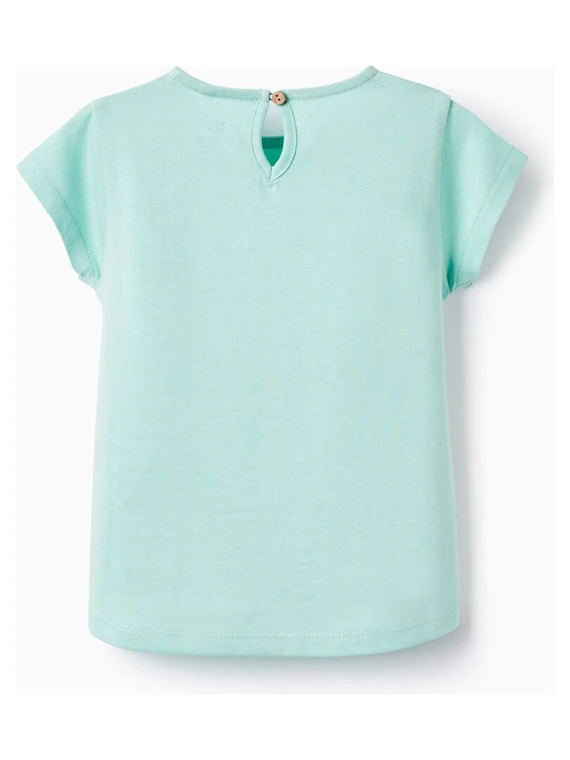 T Shirt De Coton Pour Bébé Fille 'Cha Cha Cha' manches courtes Vert clair