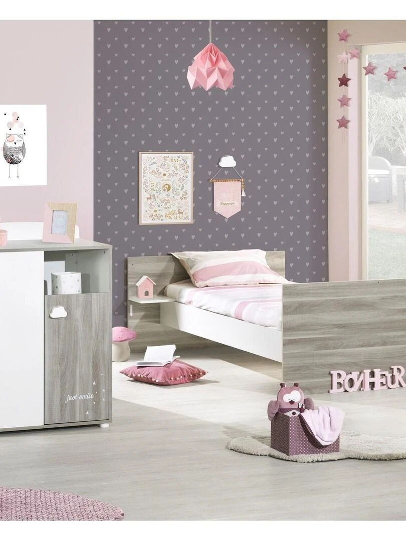 Lit combiné SMILE   BABYPRICE   Gris