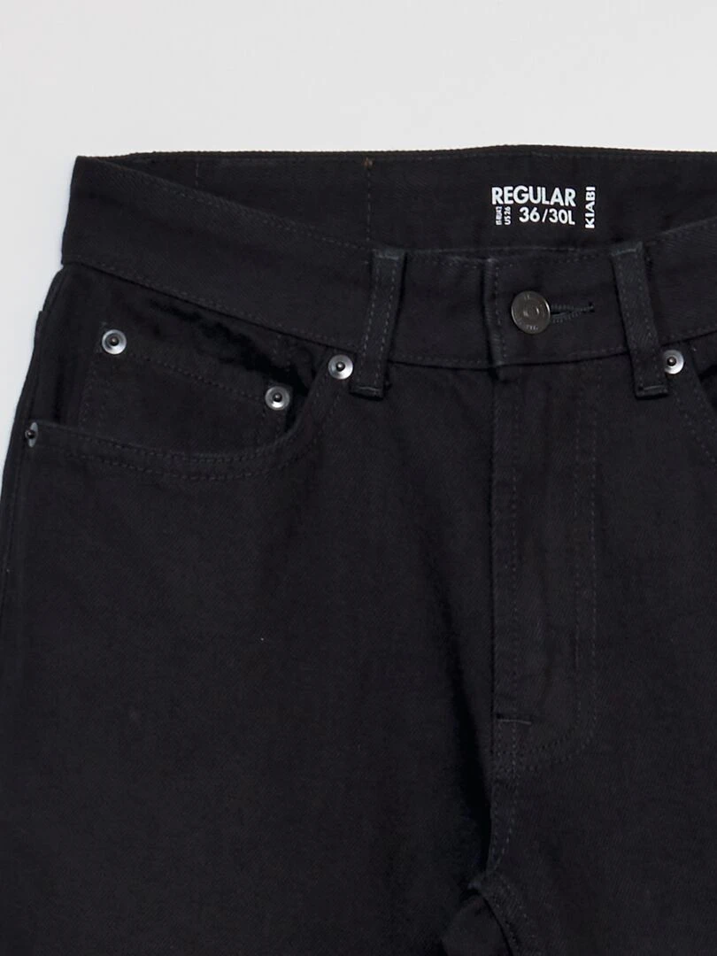 Jean droit à 5 poches   L30   NOIR
