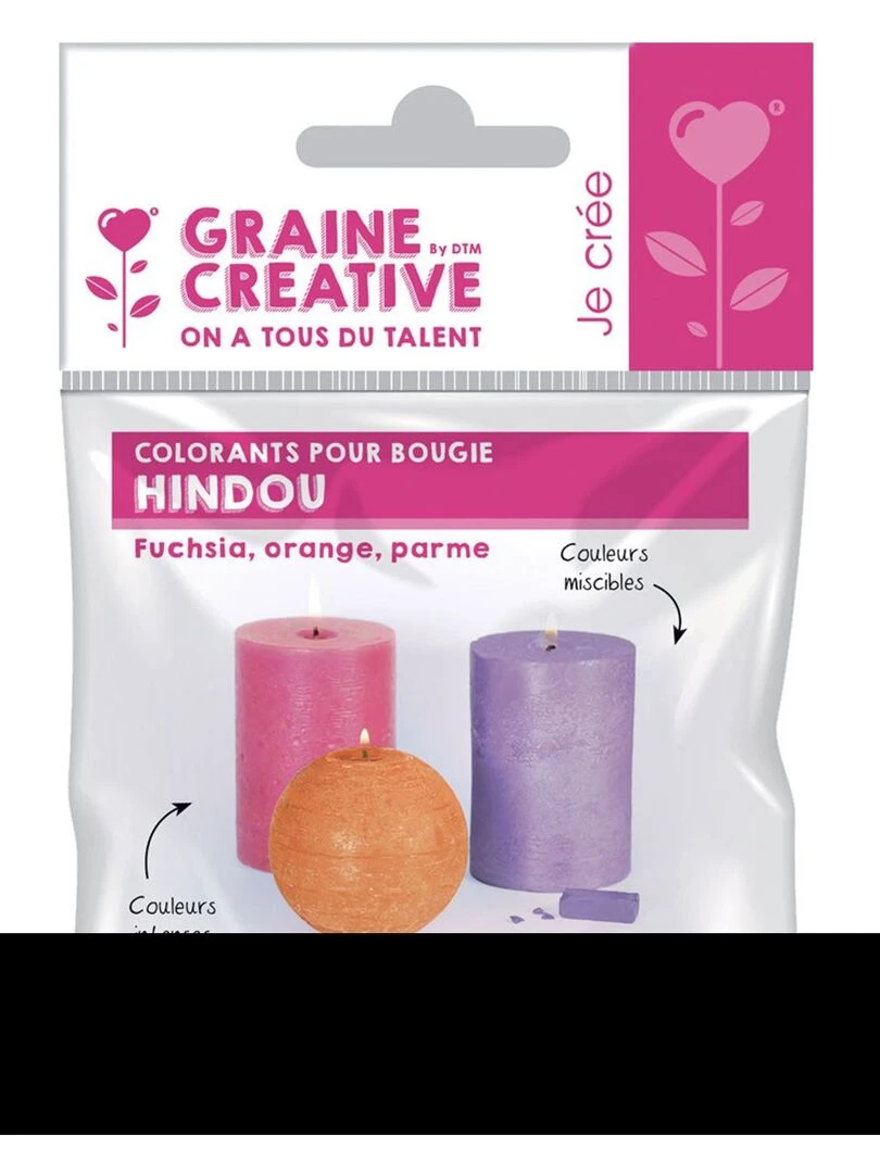 3 colorants solides pour bougies Hindou Multicolore