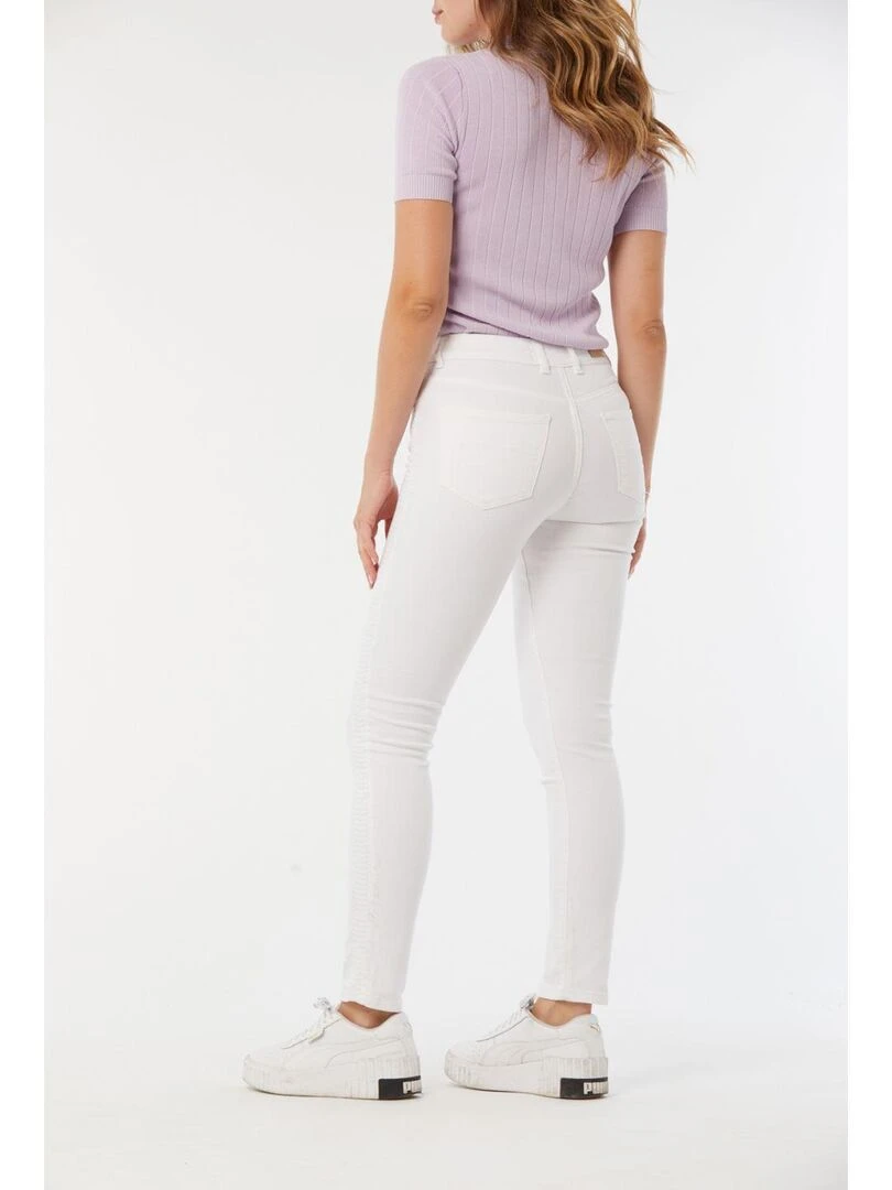 Lee Cooper   Pantalon coton slim LC135   Blanc