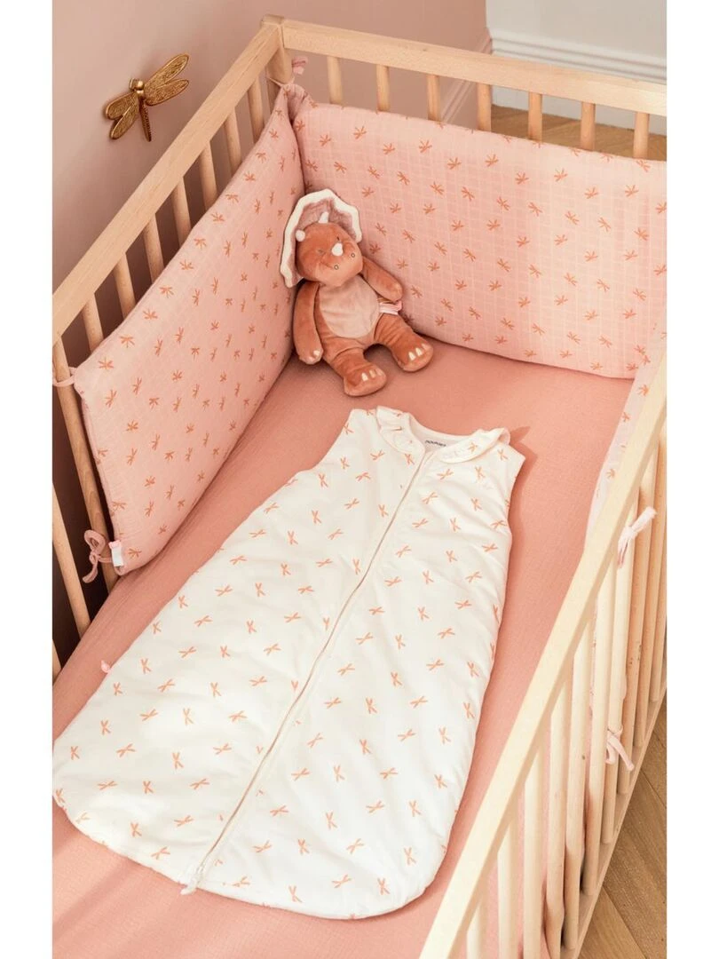 Gigoteuse 70 cm imprimé libellules en jersey Noukie's Blanc
