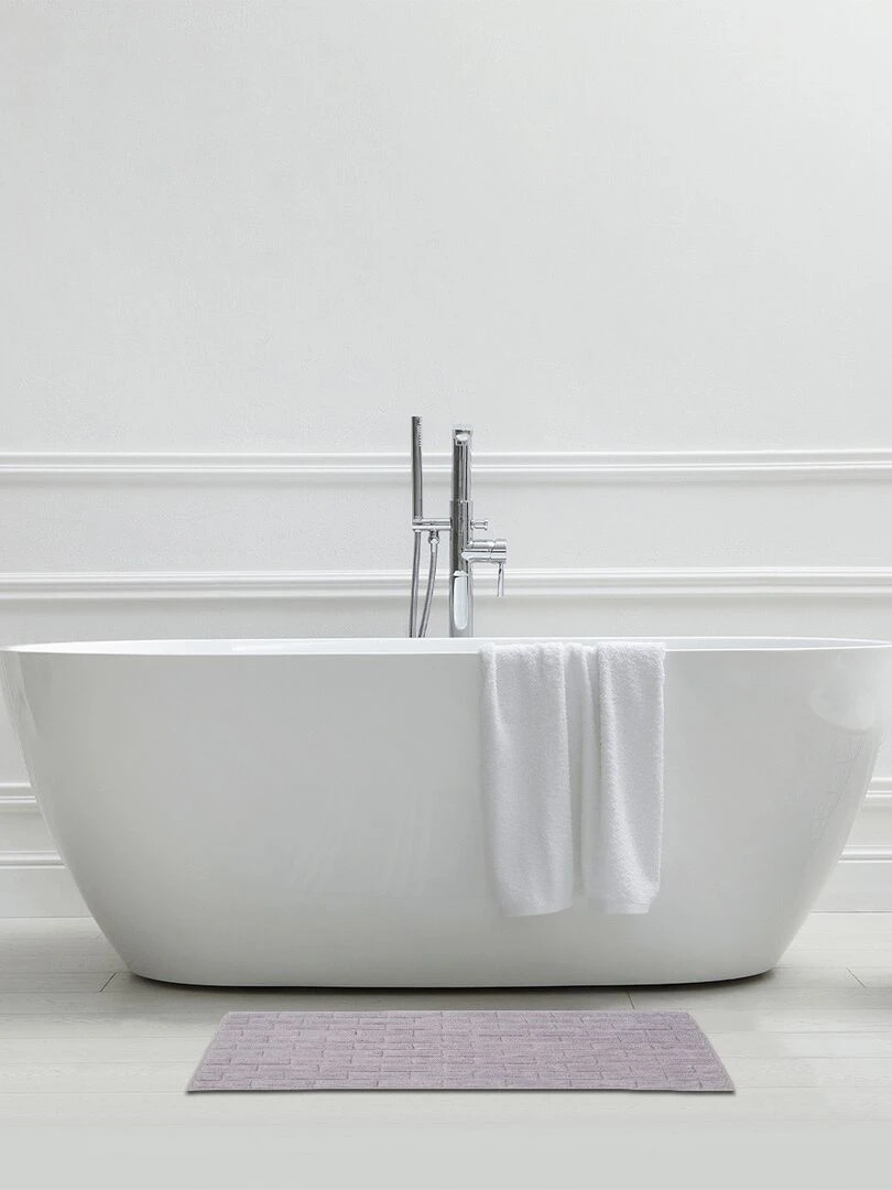 Guy Levasseur Tapis de bain en coton uni gris Gris