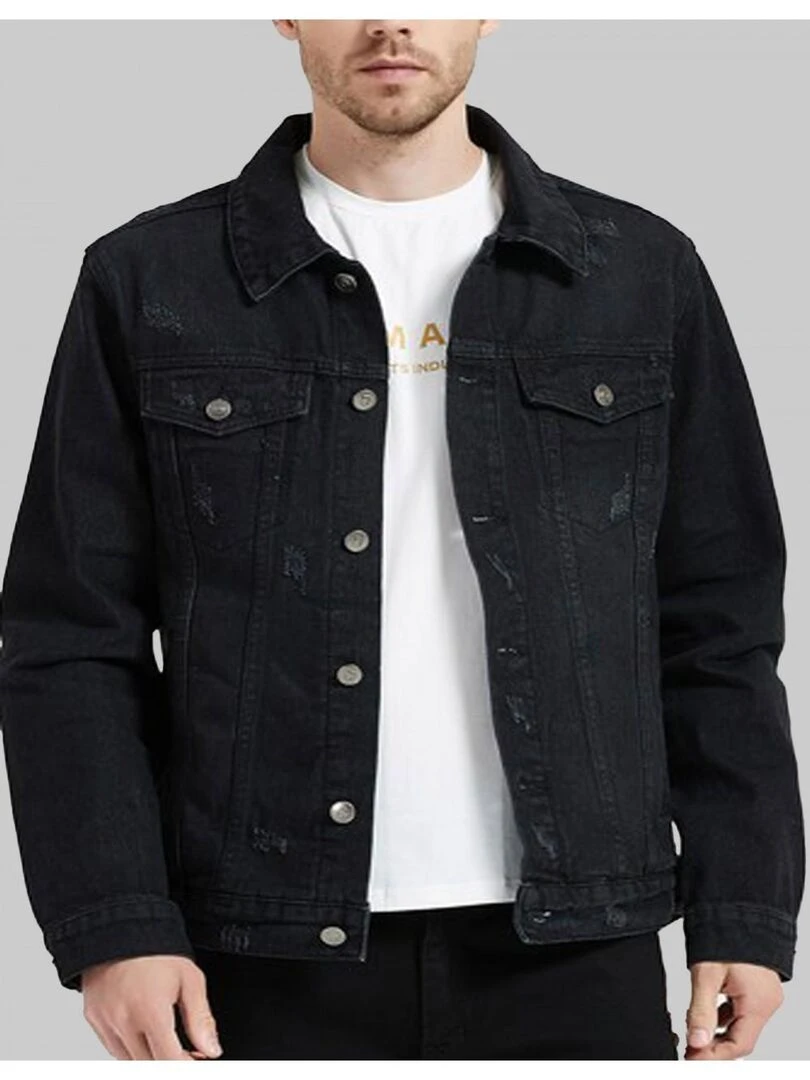 Blouson jeans Kebello Noir Noir