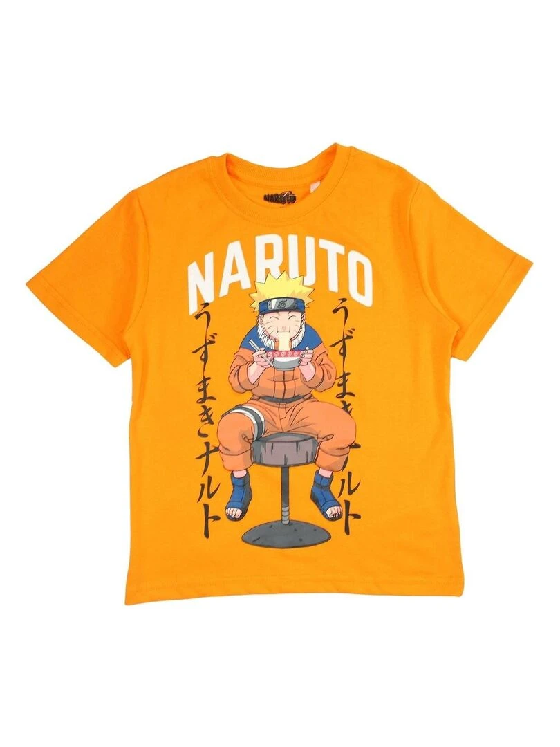 Naruto Ensemble T shirt short garçon Imprimé Naruto Orange