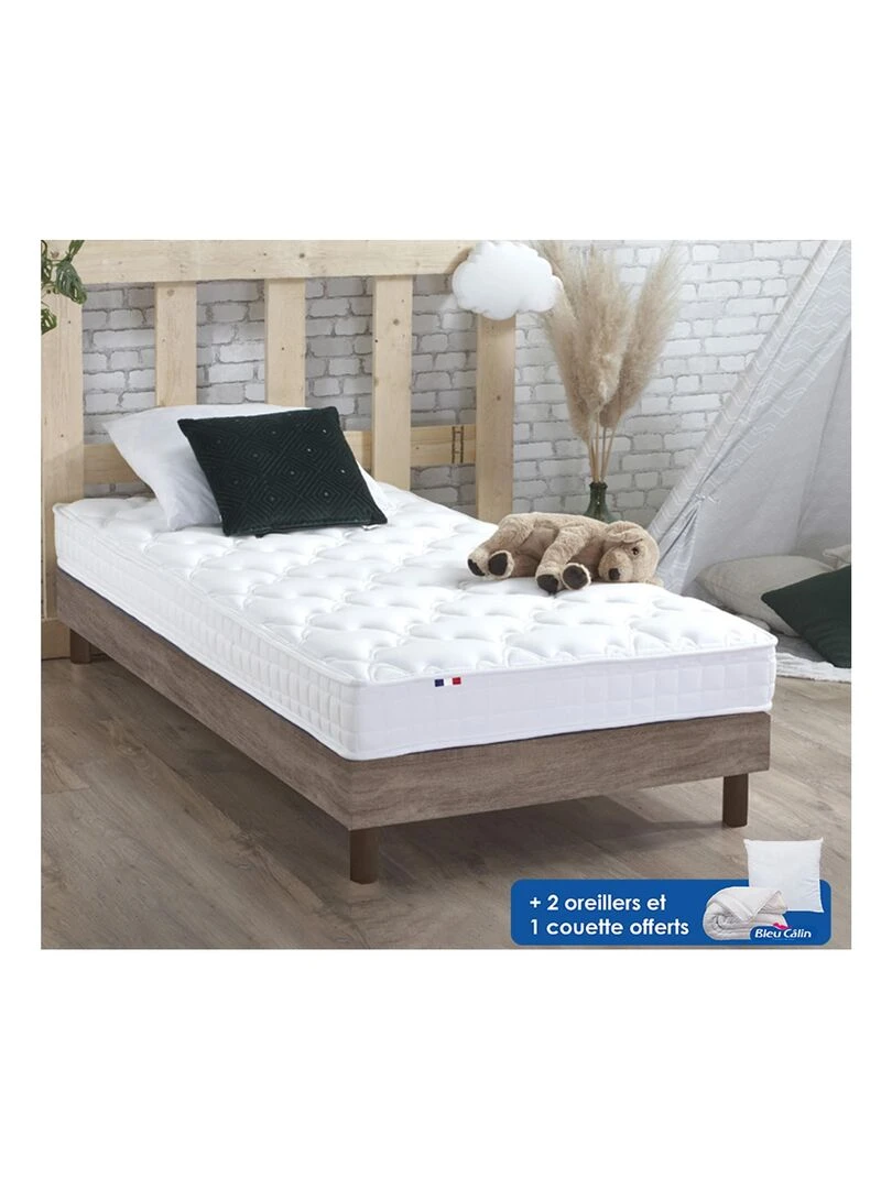 Ensemble Matelas accueil mémoire de forme MAM AZUR + Sommier + Kit couette Oreiller N/A