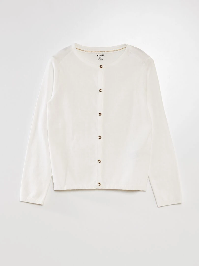 Gilet en maille fine blanc
