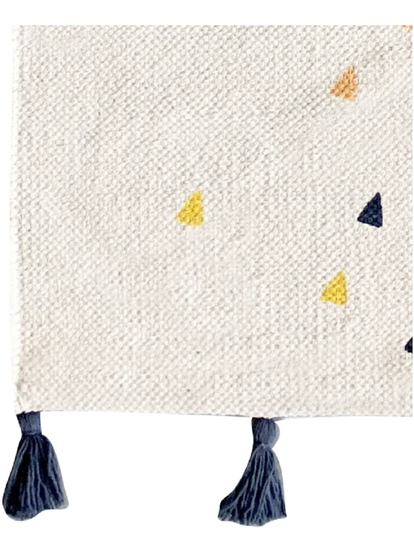 Future Home   Tapis en coton imprimé blanc cactus   Blanc