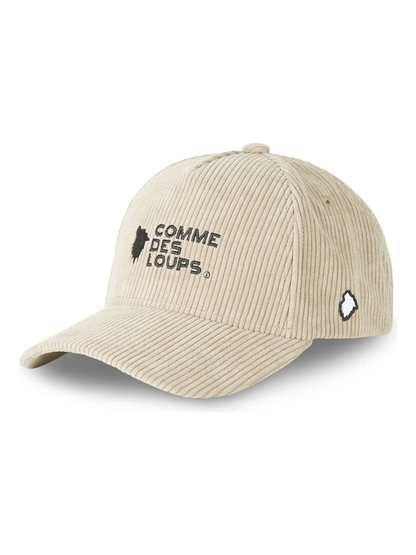 Casquette uni en velours Velvet Comme Des Loups Beige