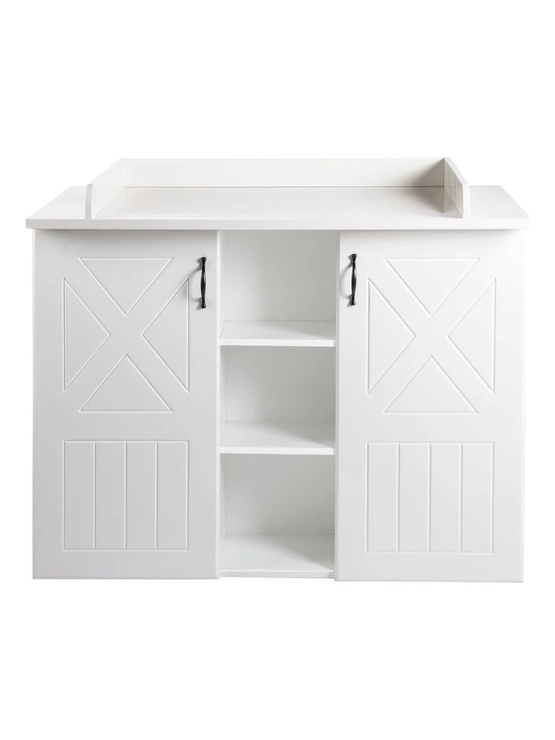 ROBA Commode à Langer "Constantin" – avec Plan à Langer Amovible – Style Maison de Campagne – Blanc   Blanc