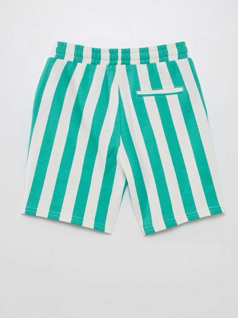Bermuda à rayures X Little Bad Wolf   Vert/blanc
