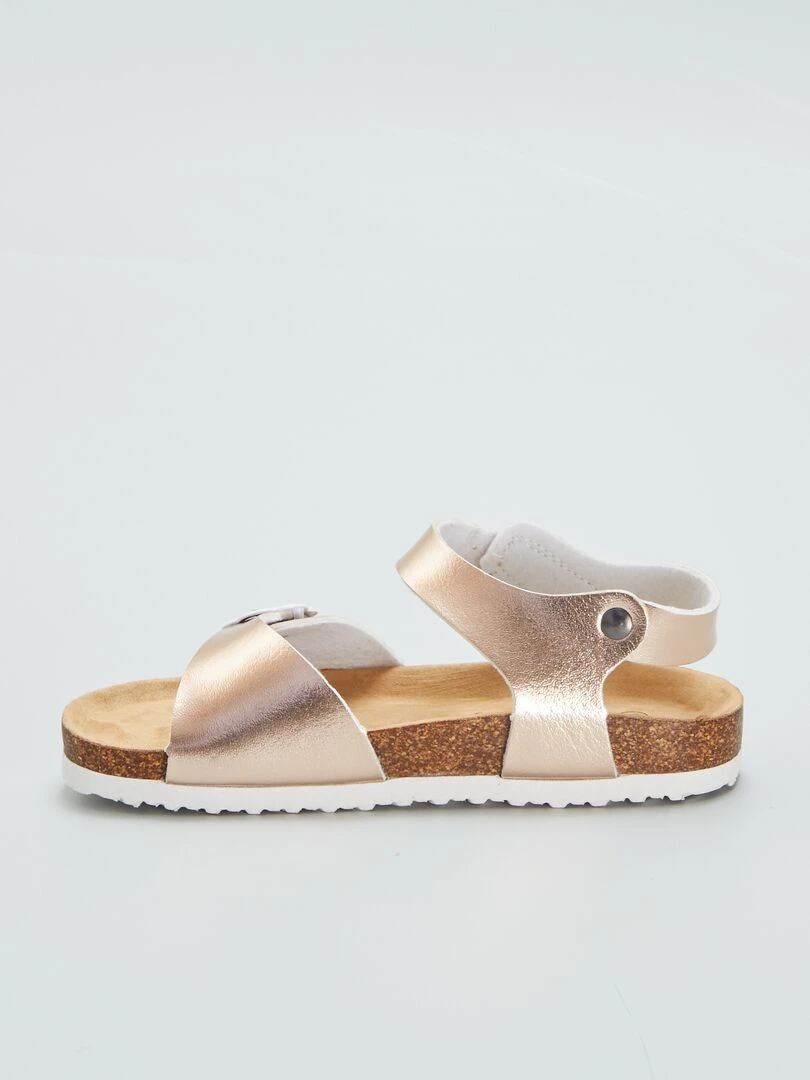 Sandales avec brides à boucles   Rose gold