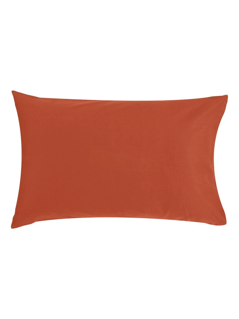 Taie d'oreiller bébé 100% coton Bio 'P'tit Basile' Rouge brique