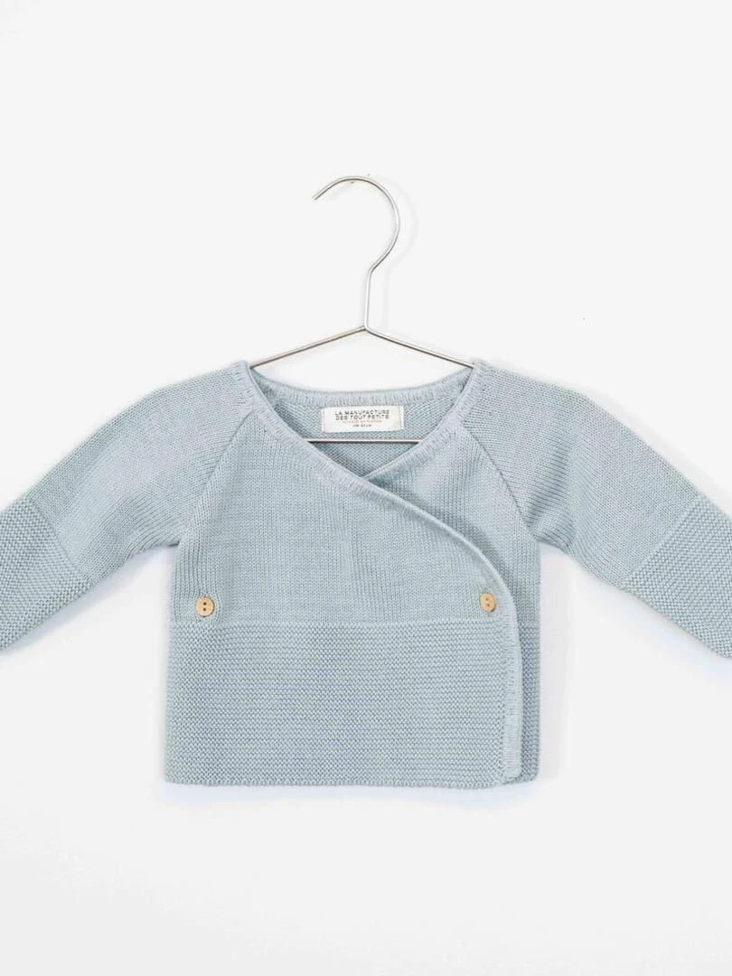 Brassière double maille en coton Petits Chats Vert