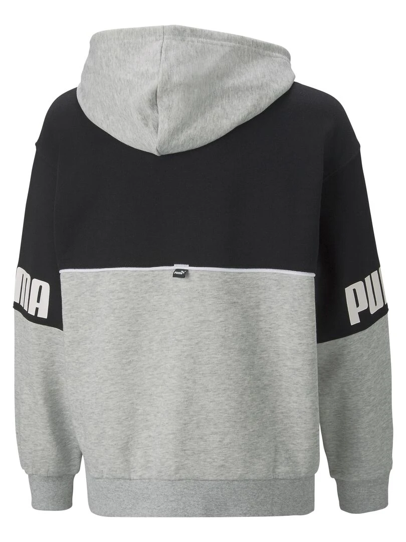 Sweat à Capuche Enfant Puma Power Colorblock Gris