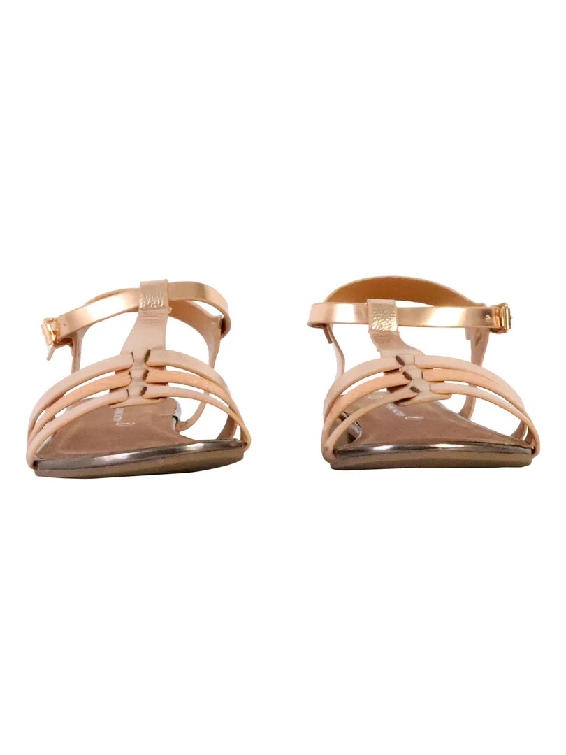 Sandales Plates à Bride The Divine Factory   Beige