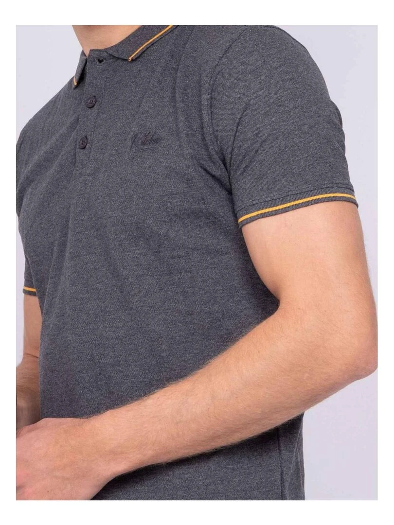 Polo pur coton POPULAR   Gris foncé