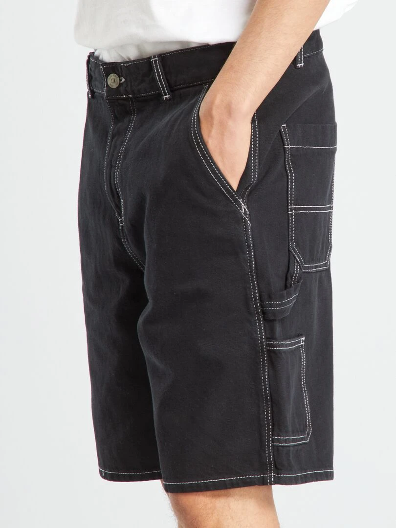 Bermuda en jean   noir