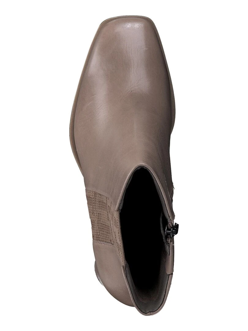 Bottine Cuir à Talons Tamaris   Gris