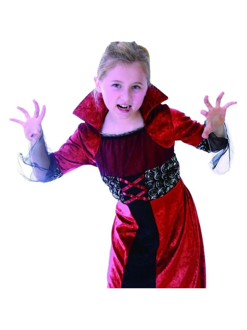 Déguisement Vampire rouge Halloween fille enfant Rouge