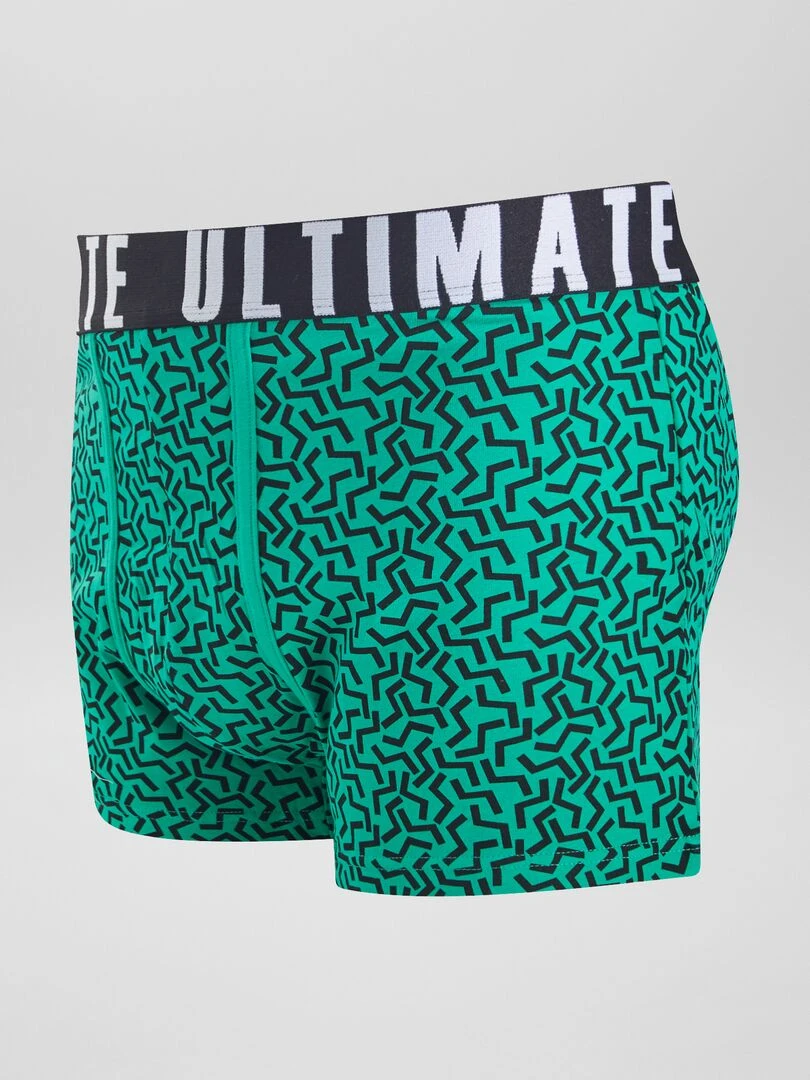 Lot de 3 boxers fantaisie   Vert/bleu