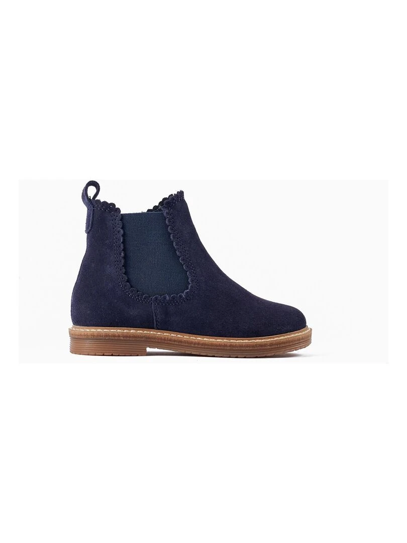 Bottines Chelsea en daim pour bébé fille ROYALS OFF DUTY Bleu foncé