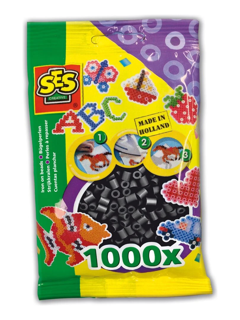 Sachet de 1000 perles Technique à repasser : Noir N/A