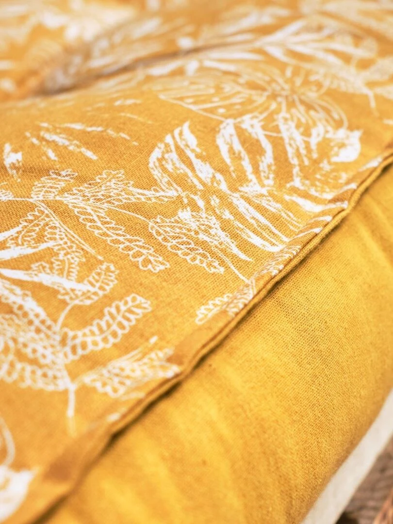 Matelas palette floral 'SPIRIT GARDEN' 'TODAY'   Jaune