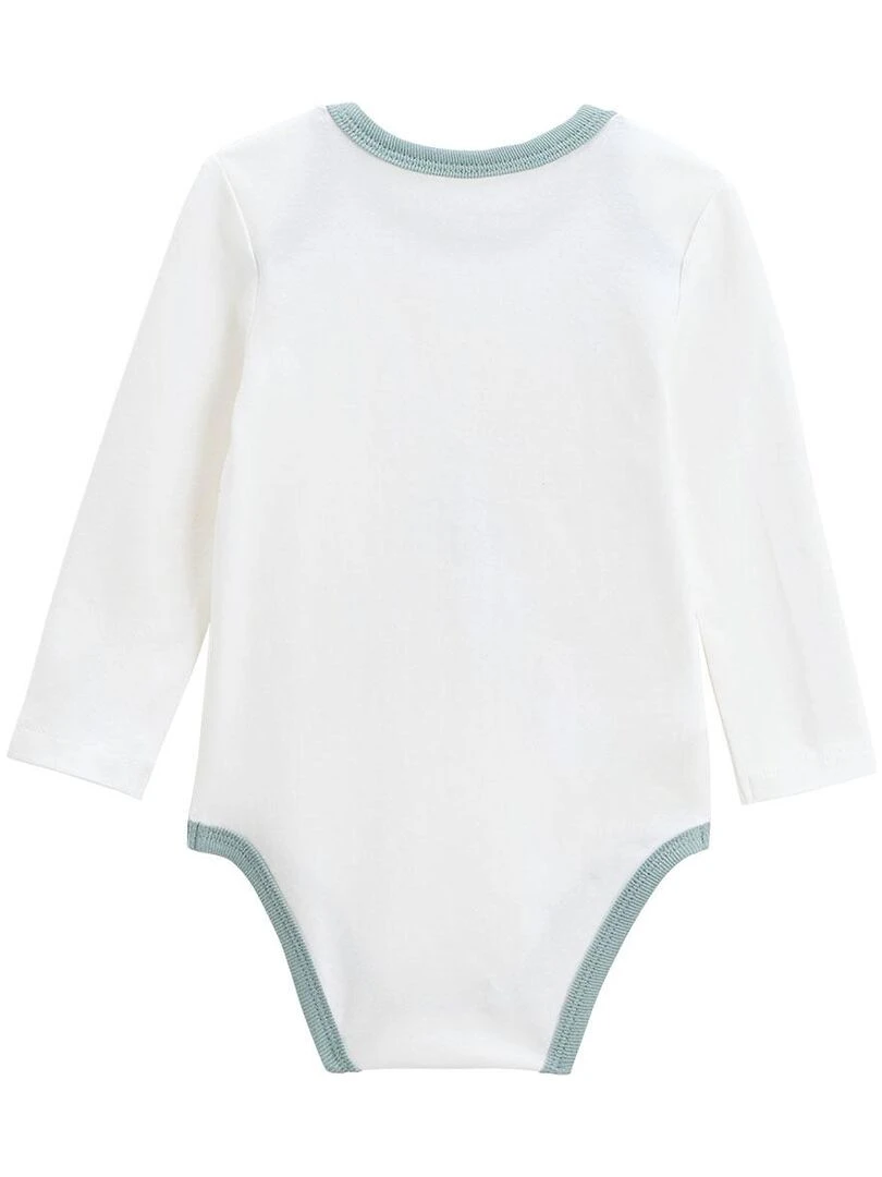 Lot de 2 bodies bébé manches longues Scotty   Ecru