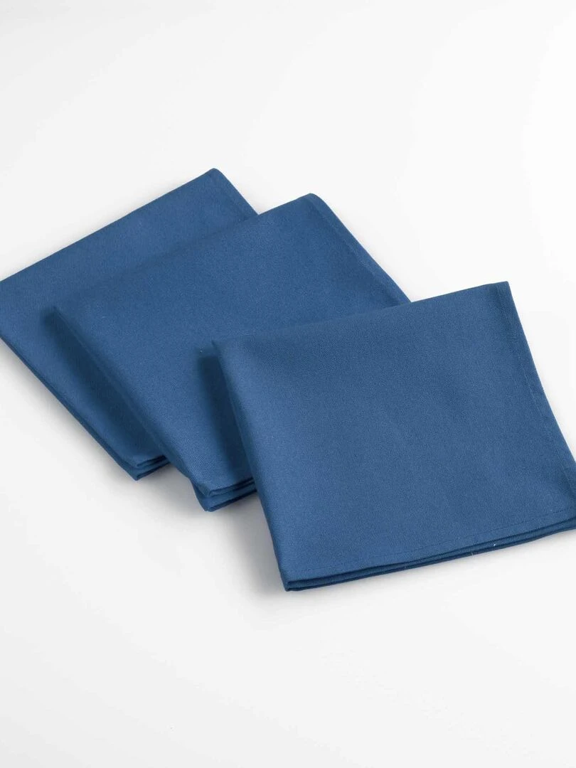 3 Serviettes de table Collection Aubelines gris anthracite