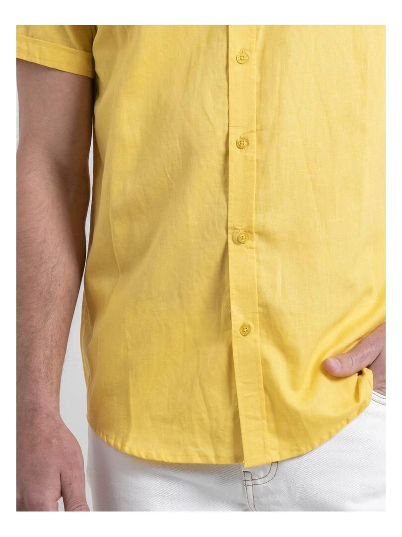 Chemise manches courtes DEMIKA   Jaune