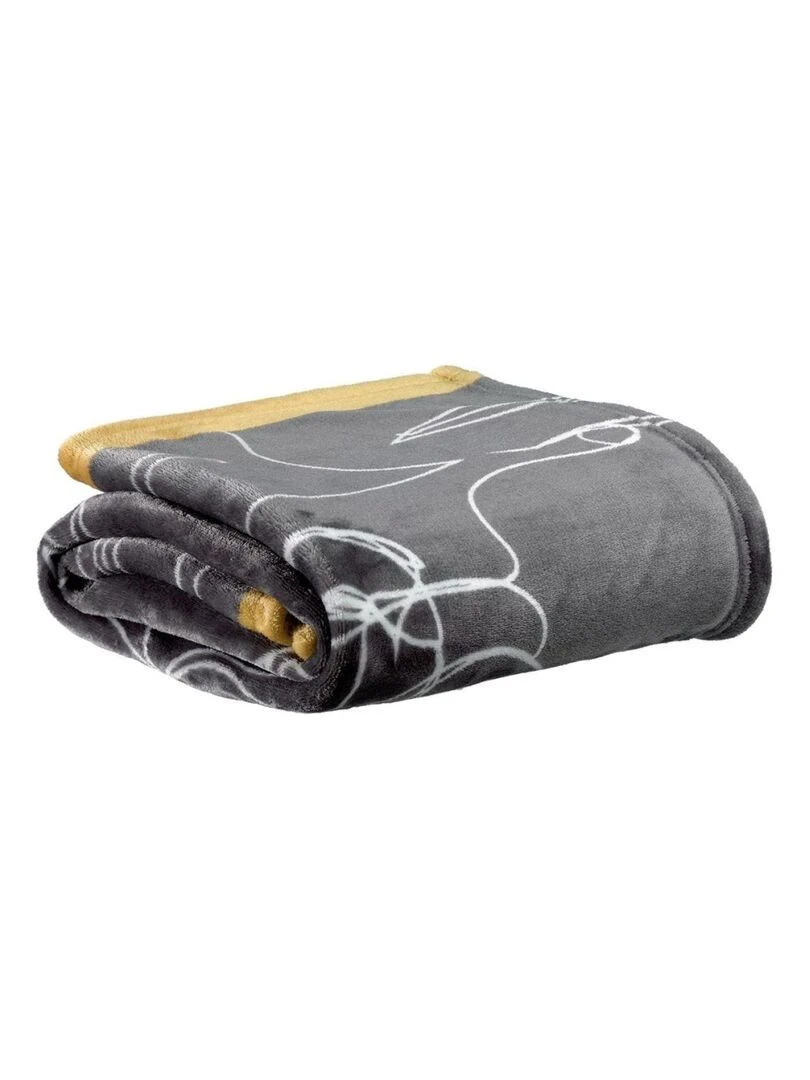 Plaid ultra doux 130x160 cm Nymphea Gris