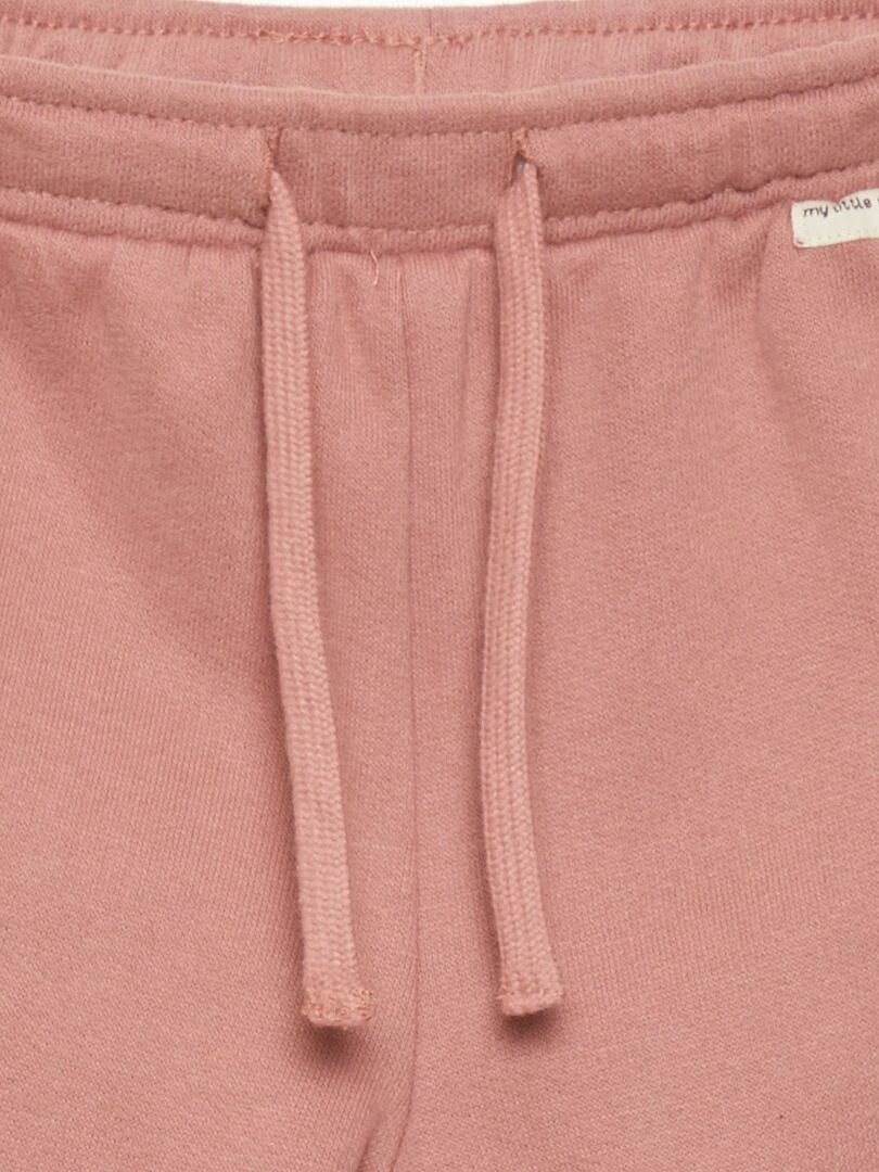 Pantalon de jogging en molleton   Rose