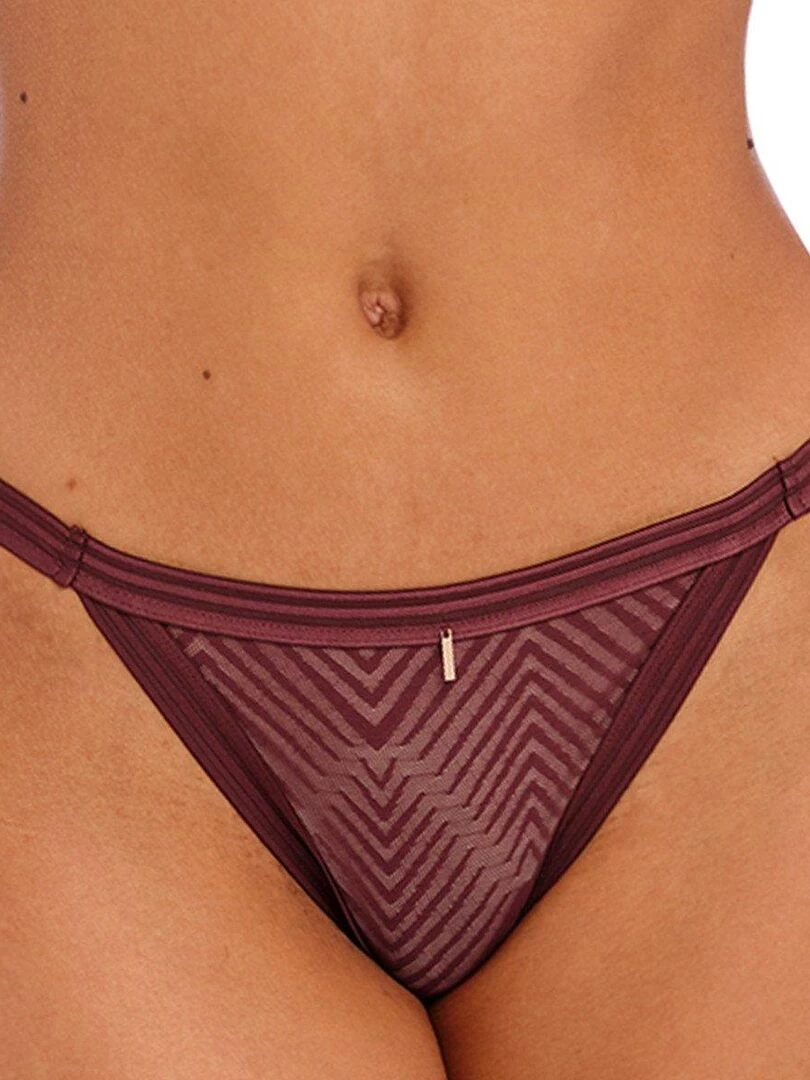 Culotte taille basse en dentelle géométrique Tailored Rouge