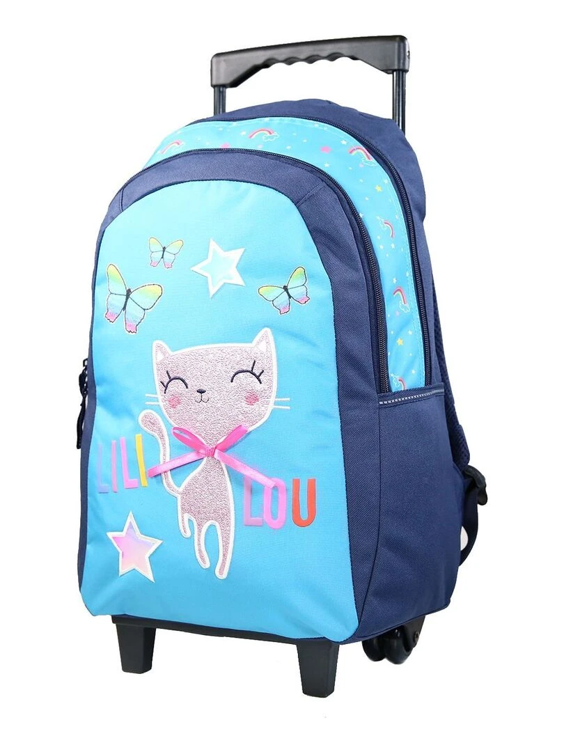 BAGTROTTER Sac à dos à roulettes Lili Lou Bleu Bleu