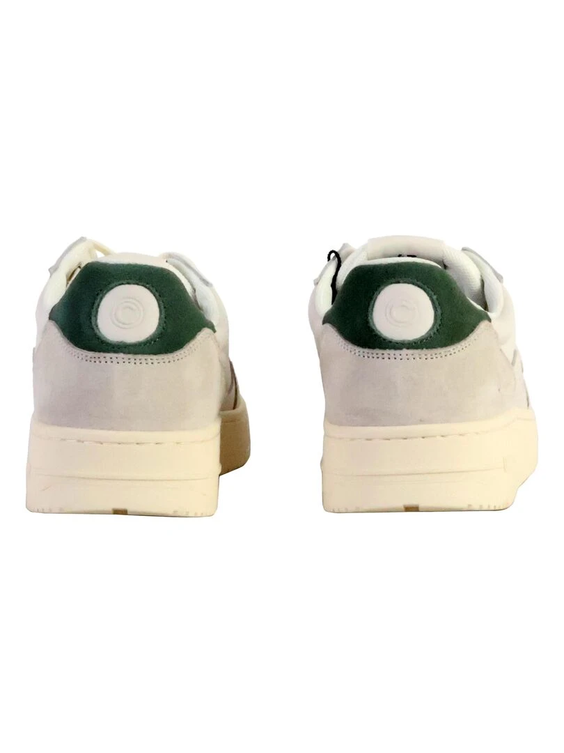 Basket Basse Cuir Colmar Austin Look   Blanc