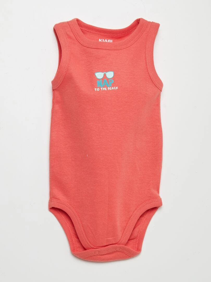 Lot de 3 bodies sans manches   Rouge