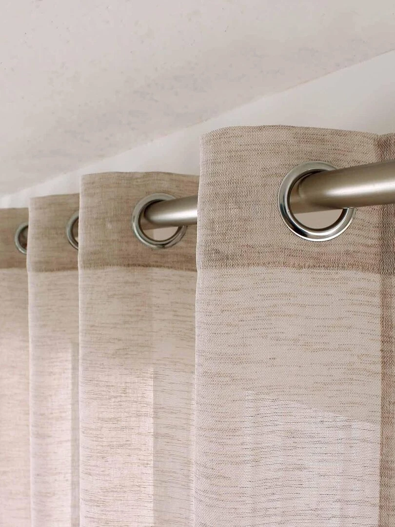Voilage tamisant à l'aspect lin   Beige